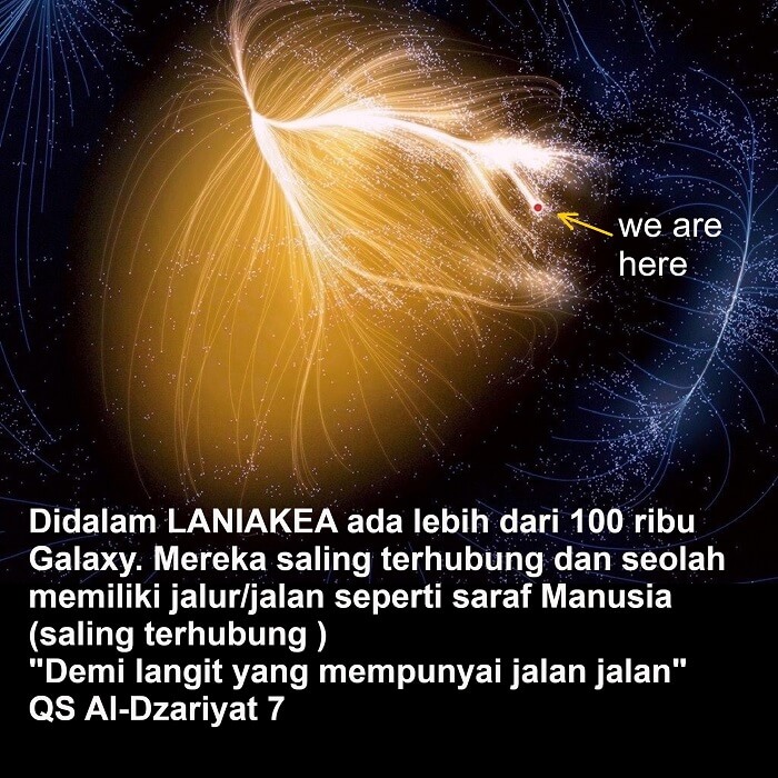 laniakea dikecilin maha besar ALLAH membuka rizky yang dikehendaki NYA